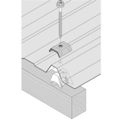 Vis pour fixation Bac Acier 6.3 x 100 Rouge 8012 pour support bois /100 pièces