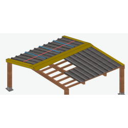 Faitière double RAL 7016 pour tôle imitation tuile – 2m