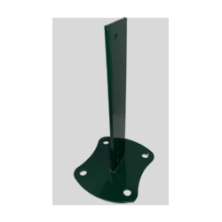 Platine grand vent pour poteau clôture – Fixation béton