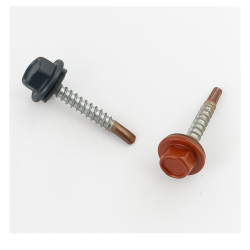 Vis support bois pour fixation tôle imitation tuile 5.5X25 avec Rondelle d'étanchéité /100