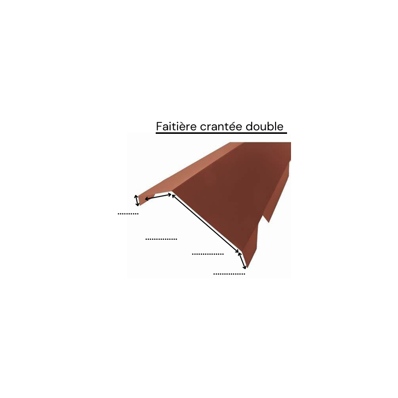 Faitière acier crantée double RAL 7016 – 2m bac acier Faitière acier crantée double RAL 7016 – 2m bac acier