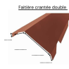 Faitière acier crantée double RAL 7016 – 2m bac acier