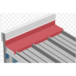 Faîtière remontée contre mur Bac Acier Blanc 9010 – 2 m