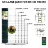 Grillage soudé vert 100x50 – Rouleau 25 m | Cloture Métal