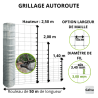 Grillage soudé autoroute galvanisé – Rouleau 50 m | Cloture Métal