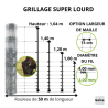 Grillage super lourd galvanisé – rouleau 50 m | Cloture Métal