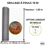 Grillage triple torsion galvanisé 10 m – poulailler & volière | Cloture Métal