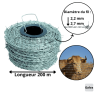 Barbelé galvanisé Excellence 200 m – Ø 2,2 mm ou 2,7 mm | Cloture Métal