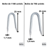Crampillons galvanisés – Cavaliers 3 KG | Fixation clôtures et grillages