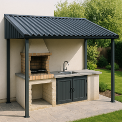 Tôle bac acier 4 ondes – toiture éco abri ou carport