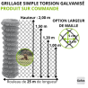 Grillage simple torsion galvanisé 25 m – Maille 50x50 | Cloture Métal