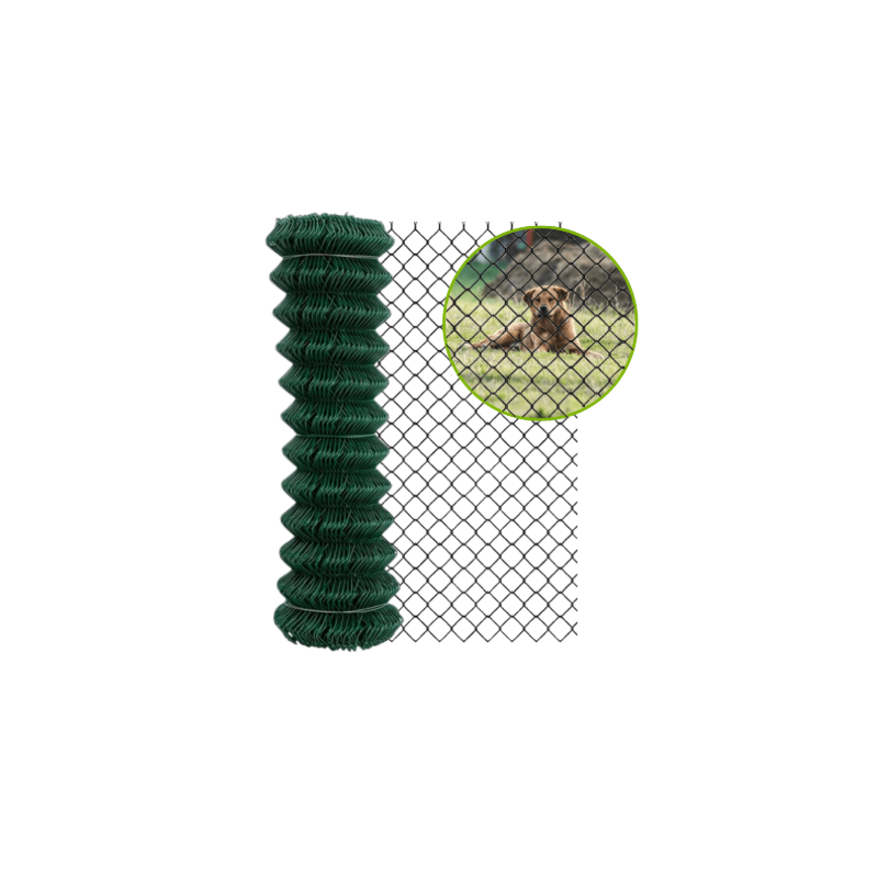 Grillage simple torsion plastifié 25 m – Fil 2,4 mm – Maille 50x50