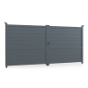 Portail alu Magnolia battant – 3m ou 3,5m – Gris 1,70m