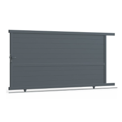 Portail Coulissant Aluminium Magnolia Gris 3m50 ou 4m00 | Clôture Metal
