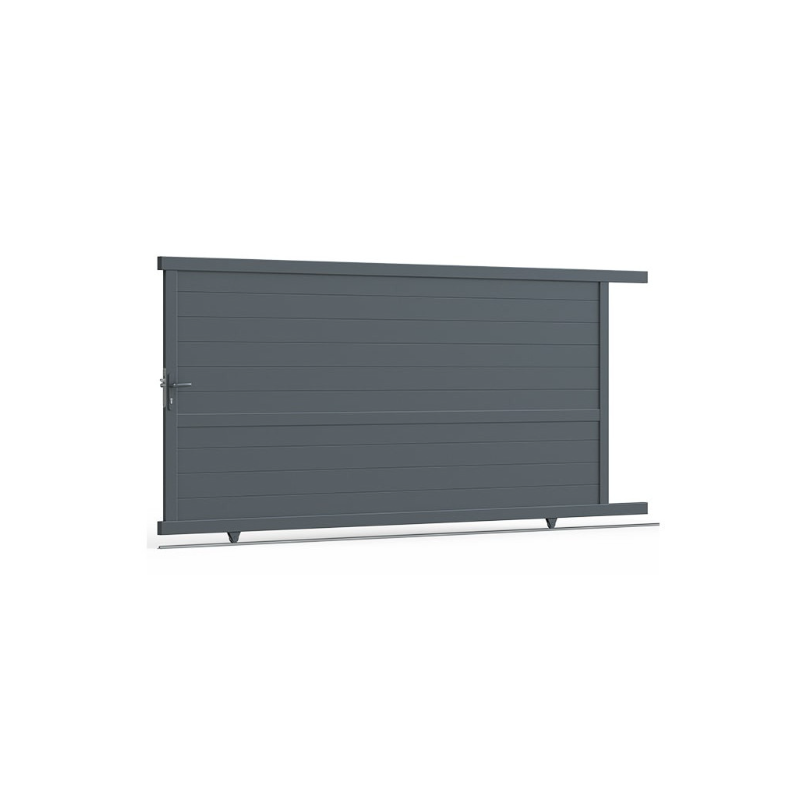 Portail Coulissant Aluminium Magnolia Gris 3m50 ou 4m00 | Clôture Metal