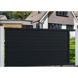 Portail Coulissant Aluminium Magnolia Gris 3m50 ou 4m00 | Clôture Metal