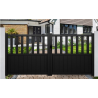 Portail Aluminium Samantha Gris 3m00 ou 3m50 - Ht 1m60 | Clôture Metal