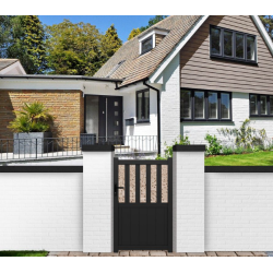 Portillon Aluminium Samantha Gris 1m00 x 1m60 | Clôture Metal