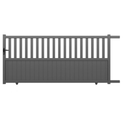 Portail Coulissant Aluminium Samantha Gris 3m50 ou 4m00 - Ht 1m60