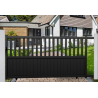 Portail Coulissant Aluminium Samantha Gris 3m50 ou 4m00 - Ht 1m60