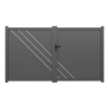 Portail Aluminium Camélia Gris 3m00/3m50 x 1m70 | Clôture Metal