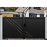 Portail Aluminium Camélia Gris 3m00/3m50 x 1m70 | Clôture Metal