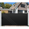 Portail Coulissant Aluminium Camélia Gris 3m50/4m00 x 1m70