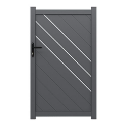 Portillon Aluminium Camélia Gris 1m00 x 1m70 | Clôture Metal