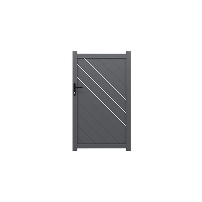 Portillon Aluminium Camélia Gris 1m00 x 1m70 | Clôture Metal