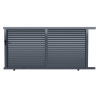 Portail Coulissant Aluminium Suzana persienné Gris | Clôture Metal