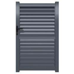 Portillon Aluminium Suzana persienné Gris 7016 | Clôture Metal