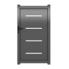 Portillon Aluminium Jordana Gris 7016 | 1m00 x 1m70 | Clôture Metal