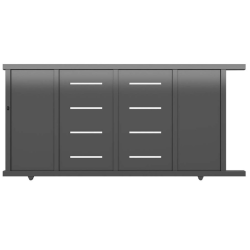 Portail Coulissant Aluminium Lorient Gris 7016 | 3m50 ou 4m00 x 1m70