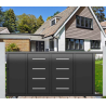 Portail Coulissant Aluminium Lorient Gris 7016 | 3m50 ou 4m00 x 1m70