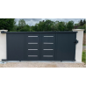 Portail Coulissant Aluminium Lorient Gris 7016 | 3m50 ou 4m00 x 1m70