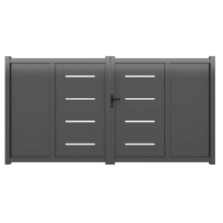 Portail Aluminium Jordana Gris 7016 | 3m00 ou 3m50 x 1m70