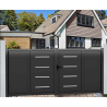 Portail Aluminium Jordana Gris 7016 | 3m00 ou 3m50 x 1m70