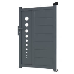 Portillon Aluminium Ornella Gris 7016 | Passage 1m00 x Ht 1m60