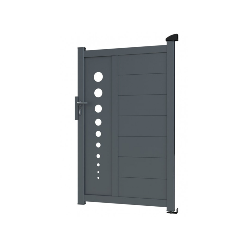 Portillon Aluminium Ornella Gris 7016 | Passage 1m00 x Ht 1m60
