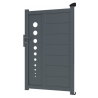 Portillon Aluminium Ornella Gris 7016 | Passage 1m00 x Ht 1m60