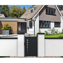 Portillon Aluminium Ornella Gris 7016 | Passage 1m00 x Ht 1m60