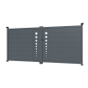 Portail Battant Aluminium Ornella Gris 7016 | 3m00 x 1m60
