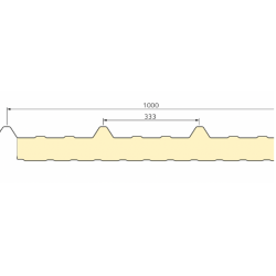 Panneau sandwich bac acier isolé 40 mm - Toiture isolante durable