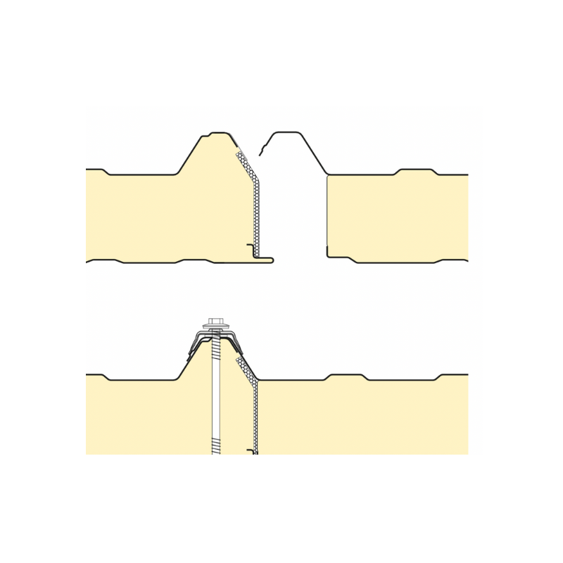 Panneau sandwich bac acier isolé 40 mm Toiture isolante durable — free download