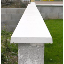 Couvertine béton plate blanche 1 m – Finition mur ou muret extérieur | Clôture Métal