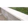 Couvertine béton plate blanche 1 m – Finition mur ou muret extérieur | Clôture Métal