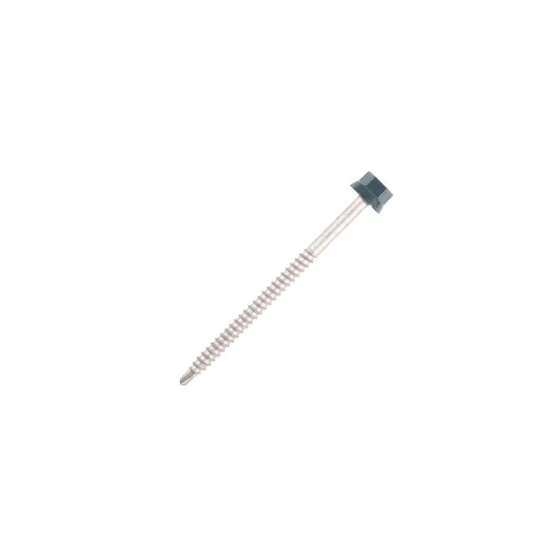 Vis Bac Acier 6.3 x 100 Gris 7016 support bois