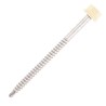 Vis pour fixation Bac Acier 6.3x100 Blanc 9010 pour support bois /100 pièces