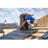 Vis pour fixation tôle imitation tuile 4.8X38 avec Rondelle d'étanchéité Gris 7016 pour support bois/100 pièces