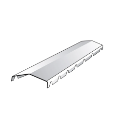 Faitière acier crantée double RAL 9010 – 2m bac acier